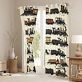 thumbnail image 3 of Castle Fairy Vintage Steam Train Curtains Pack of 2 (42x84 Each) for Boys, Antique Locomotive Curtains Blackout for Modern Room, Beige Black Brown, 3 of 6