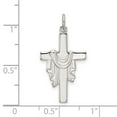 thumbnail image 4 of Diamond2Deal 925 Sterling Silver Draped Cross Pendant for Women (L- 0.98 in, W- 0.38 in), 4 of 4