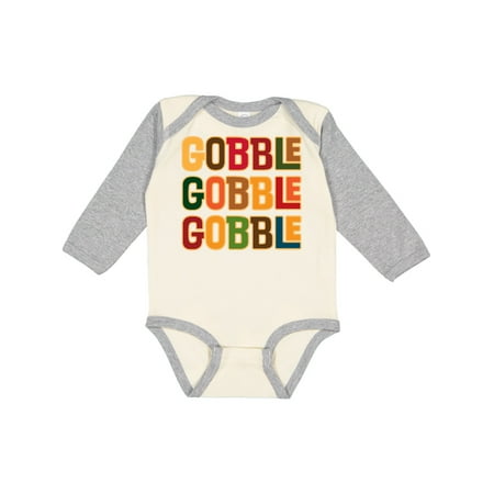

Inktastic Thanksgiving Funny Gobble Gift Baby Boy or Baby Girl Long Sleeve Bodysuit