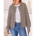 thumbnail image 3 of BTFBM Cardigan Sweaters for Women Fall Long Sleeve Button Down Soft Loose Chunky Knit Outwear Cropped Winter Coats, 3 of 10