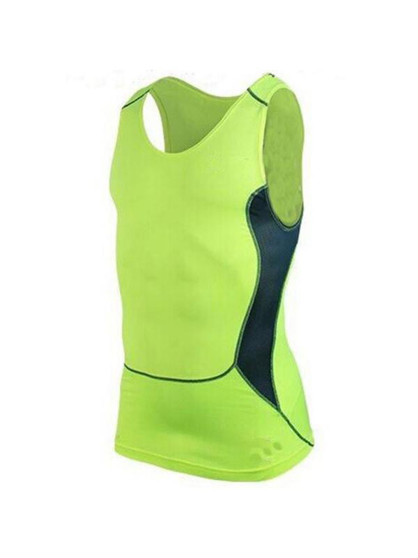 Mens Sport Quick Dry Sleeveless Fitness Gym Compression Under Base Layer Top 