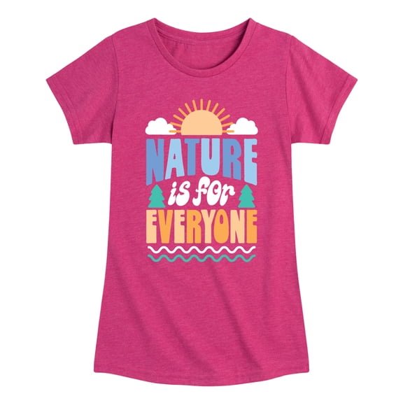 Instant Message - Earth Day - Nature Is For Everyone - Toddler & Youth Girls Short Sleeve Graphic T-Shirt