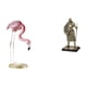 thumbnail image 1 of Estatua de resina de caballero flamenco, escultura de pájaro, arte moderno, figura de jardín, soporte de metal, adorno decorativo creativo europeo par, 1 of 8