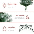 thumbnail image 6 of Best Choice Products 6ft Pre-Decorated Holiday Christmas Pine Tree w/1,000 Branch Tips, Partially Flocked, Base  Green, 6 of 7