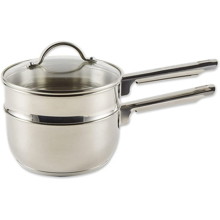 FARBERWARE Stainless Steel Steamer Insert & Double Boiler Fits 2 & 2 1/2  Qt. Pot