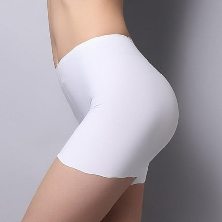 

Clearance Listest Women Seamless Ice Silk Panties High Waist Stretch Solid Safety Underwear