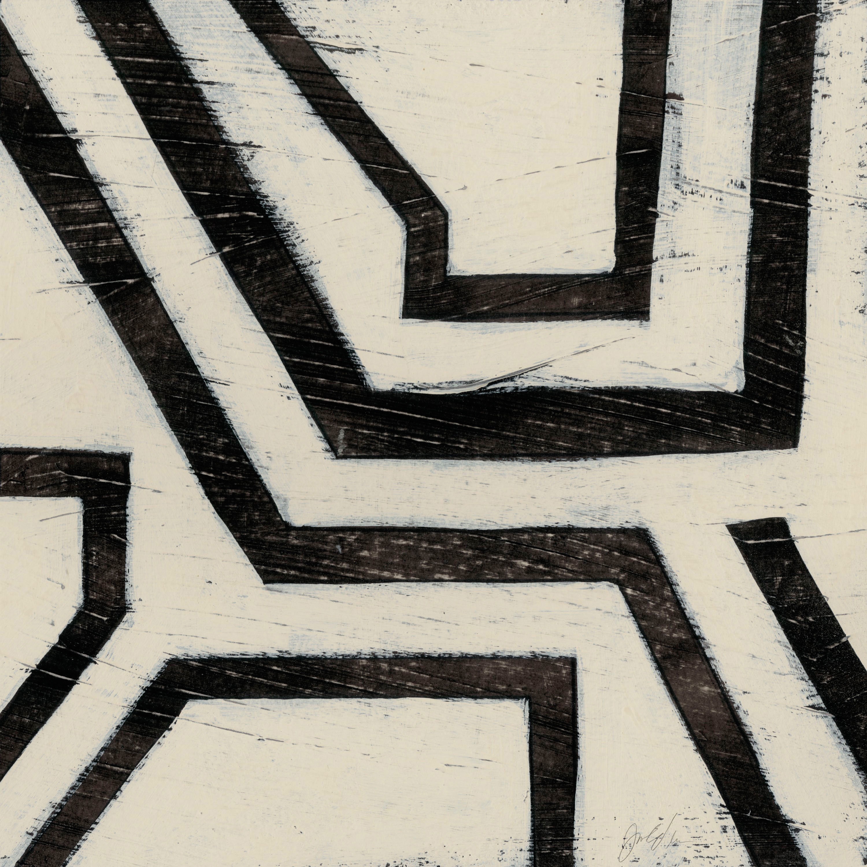 Marmont Hill "Hieroglyph III" Painting Print on Wrapped Canvas