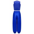 thumbnail image 2 of iiniim Kids Medieval Outfits Arabian Prince Fancy Dress Sleeveless Suit Vest with Satin Harem Pants Royal Blue 12, 2 of 7