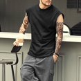 thumbnail image 5 of JINMGG Mens Shirts ,Fashion Men's Summer Baggy Solid Sleeveless T Shirts Tops Blouses, 5 of 9