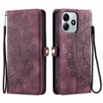 thumbnail image 1 of Style 016 For Xiaomi Redmi Note 14 4G (164.84x78.15x8.16mm) Case Skin Feel Totem Imprinted Wallet Le, 1 of 5