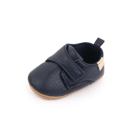 

Ritualay Unisex Baby Crib Shoe First Walkers Casual Sneaker Soft Sole Walking Shoes Comfort Anti-skid Flats School Indoor Magic Tape Dark Blue 5C