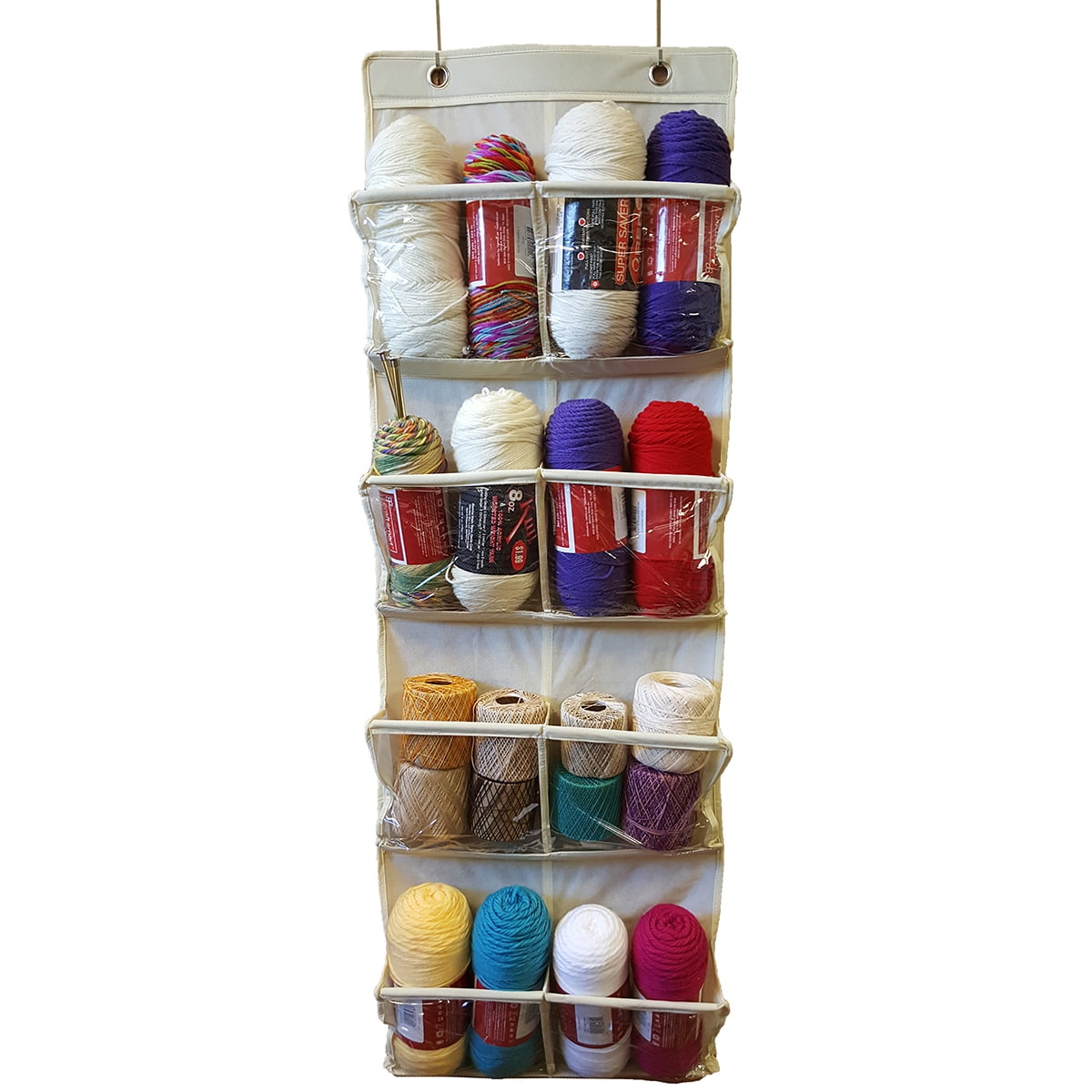 Innovative Home Creations 6 Shelf Yarn /& Craft Organizer 48/"X11/"X11/"-Natural