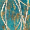 thumbnail image 2 of PI Galerie 26x26 White Modern Wood Framed Museum Art Print Titled - Teal Abstract I, 2 of 4