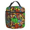 thumbnail image 2 of Spiderman Insulated Lunch Box Reusable Thermal Cooler Lunch Bag Work Food Picnic Container Tote Bags, 2 of 9