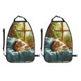 thumbnail image 2 of Zufioo Lazy Home Style Guinea Pig for Car Seat Kick-Proof Storage Pads 2 Pack, Anti-Stain Adjustable Car Seat Protectors for SUV, Jeep, Truck-One Size, 2 of 9