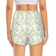 thumbnail image 3 of Picia Moon And Rabbit Pattern Women's 2 in 1 Athletic Running Shorts High Waisted Workout Casual Gym Sweat Shorts with Comfy Liner Zipper Pockets-, 3 of 9
