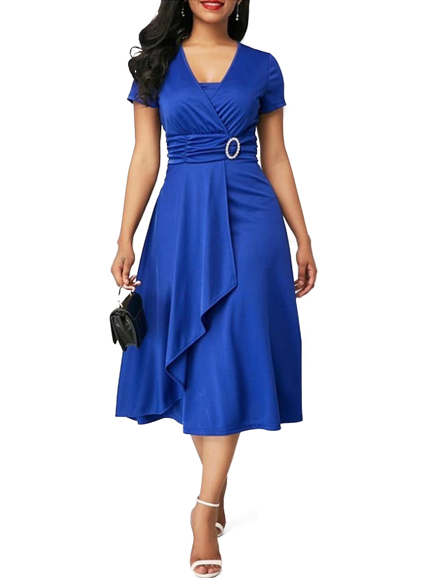 royal blue dress midi