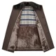 thumbnail image 5 of Chaqueta de lana de longitud media de invierno transfronteriza para hombre, con cuello alto y forro polar, estilo informal para negocios, tela engrosada, 5 of 5