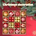 thumbnail image 2 of Naierhg 42/44Pcs Vibrant Christmas Tree Ball Set Multicolor Ornaments Plastic Balls for Festive Home Decor White, 2 of 8