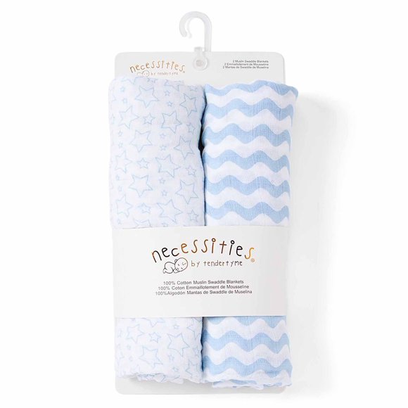 Blue Star Swaddle Blanket - Set of Two
