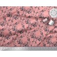 thumbnail image 2 of Soimoi Orange Poly Georgette Fabric Filigree Damask Print Fabric by Yard 52 Inch Wide, 2 of 3