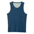 thumbnail image 6 of Minjewel Men Solid Color Casual Sleeveless Tank Top,Blue XL, 6 of 6