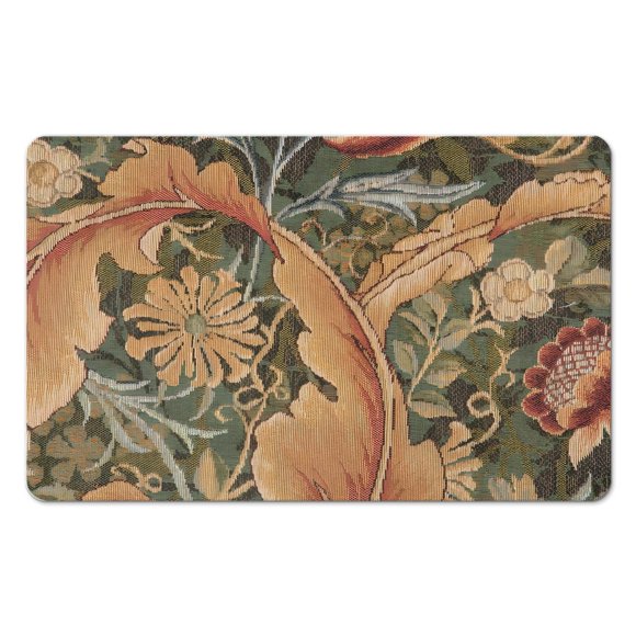 Tapis Floral Vert Vieilli 20x32 Pouces - Tapis Moderne Lavable, Antidérapant pour Chambre, Salle de Bain, Entrée et Buanderie - Petit Tapis d'Accent