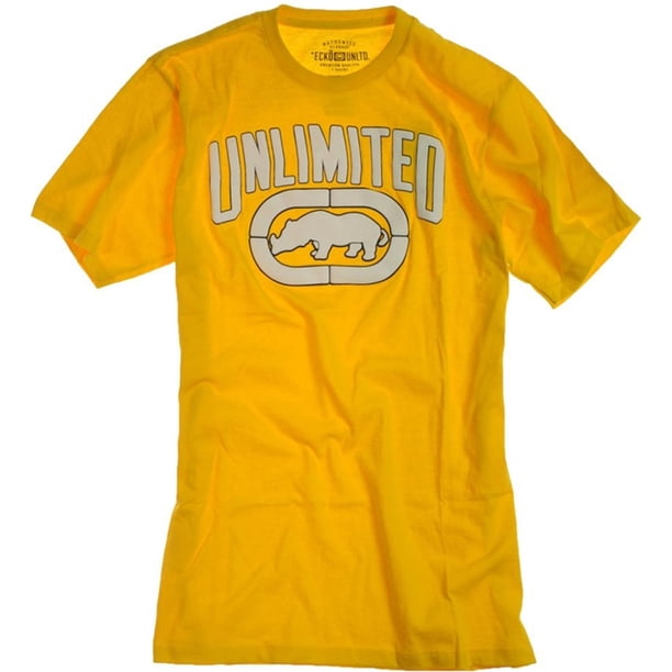 Ecko Unltd. Camiseta gráfica Double Quick para hombre, amarilla, mediana