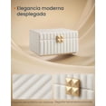 thumbnail image 3 of Caja Joyero de 2 Capas con Espejo, Organizador Joyas, Bandeja Extraíble, Superficie PU, 21.5 x 24 x 13.5 cm, 3 of 6
