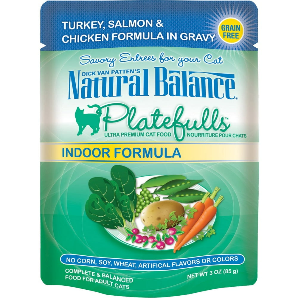Natural Balance Platefulls Grain Free Indoor Cat Food, Turkey Salmon