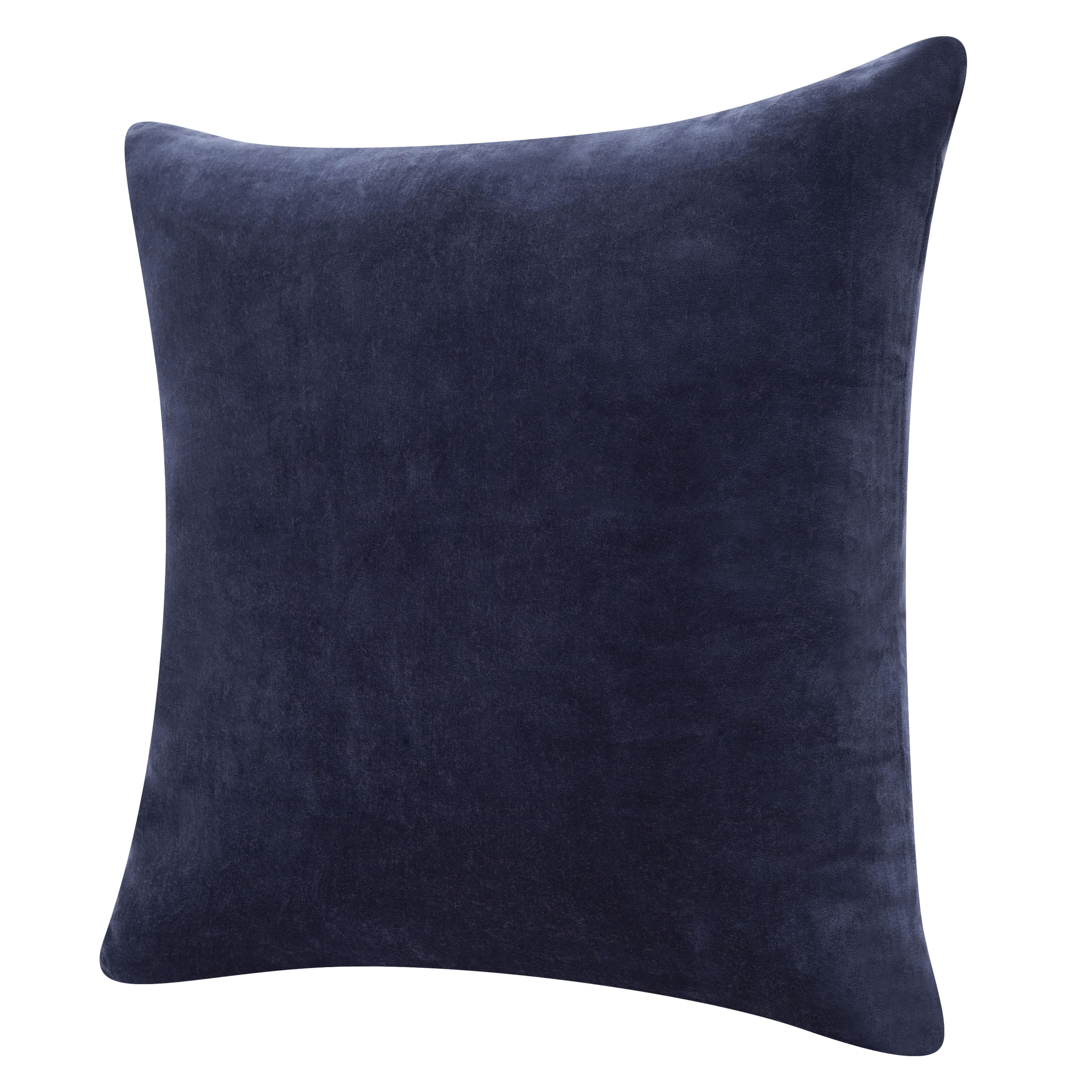 Ox Bay and Stacy Garcia 20" x 20" Denim Blue Velvet Reversible Cotton Adult Decorative Throw Pillow Cover