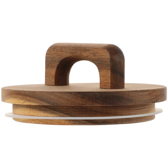 UPOUART Wood Lid with Seal for Canister Storage Light Brown 1 Pack Leak Proof Canning Jar Lids