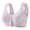 Purple, variant on Fmbrln Womens Wireless Bra Plus Size Front Closure Lace Splice Fixed Cup Push Up Breathable Wirefree Bra Everyday Bras for Daily Comfy Purple 2XL