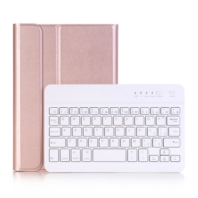 Para Samsung S7 FE Funda con soporte plano con teclado Bluetooth T735