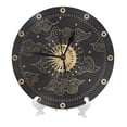 thumbnail image 2 of LNWH Silent Non Ticking Wall Clock, Boho Sun and Moon Astrology Pattern Decorative Clocks for Home and Office Decor, 2 of 8