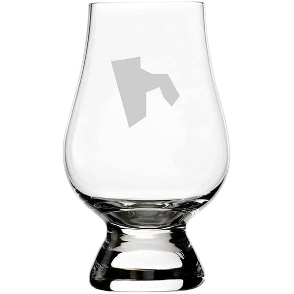 Rhode Island States Etched 6.5oz Glencairn Whisky Glass