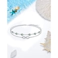 thumbnail image 4 of CACA LADY Infinity Anklet Moss Agate Anklet for Women 925 Sterling Silver Birthday Jewelry for Women Wife Mom, 4 of 6