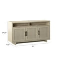thumbnail image 4 of Twin Star Home TV Stand with Fabric Doors for TVs up to 60", Bishop Oak, 4 of 7