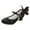 Black, variant on LYHaoo Girls Sandals Girls Glitter Little Girls Heeled Formal Sandals For Dress Up Sparkly Crystal Baby Shoes With Adjustable Strap And Lightweight Comfort Sizes 10.5 Little Kid(4-4.5 Years)