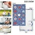 thumbnail image 3 of SKYSONIC Hand Towels USA Stars Patterned 2 PCS, Cotton Bath Towel for Drying Face Hands Body ,Absorbent Lightweight Towels for Bathroom Ktichen Travel Gym, 16"x28", 3 of 7