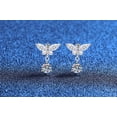 thumbnail image 3 of Leander 925 sterling silver forest-style earrings, exquisite butterfly stud earrings, are luxurious yet stylish and perfectly complement any outfit, perfect for everyday wear., 3 of 6