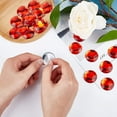 thumbnail image 2 of 50Pcs 30mm Flat Back Round Acrylic Rhinestone Red Self-Adhesive Plastic Circle Gems Stick On Jewels, 2 of 9