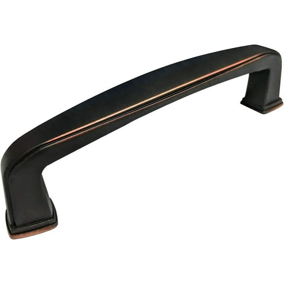 5 Pack Dark Oil Rubbed Bronze Kitchen Cabinet Drawer Hardware Square Knobs/Handle Pulls 81091 (Pull 89MM 3 1/2")