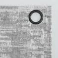 thumbnail image 5 of Sun Zero Parrish Distressed Grid Thermal Extreme 100% Blackout Grommet Curtain Panel In Grey, 5 of 9