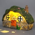 thumbnail image 3 of Fairy Garden Statue House Statue, Beautiful Foyer House with Solar LED Lights, 3 of 4