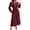 Red, variant on Wdgfv Ruffle Maxi Dress for Women, Pleated A Line Flowy, Business Casual, Holiday Modest Long Sleeve Smocked Spring