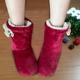 thumbnail image 3 of Winter Knitted Non-Skid Home Warm Slipper Socks Indoor Floor Stocking House Shoes, 3 of 7