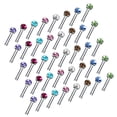 thumbnail image 4 of Aros para la nariz, joyería para la fosa nasal, aros, pendientes para la nariz, varias piezas para mujeres y niñas. 24 piezas- Multicolor, 4 of 6
