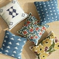 thumbnail image 2 of Blossom Embroidered Daisy Wool 24" x 16" Accent Cushion, 2 of 4
