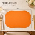 thumbnail image 7 of Unique Bargains Set of 6 Solid Placemats Leather Placemats for Kitchen Dining Orange, 7 of 7